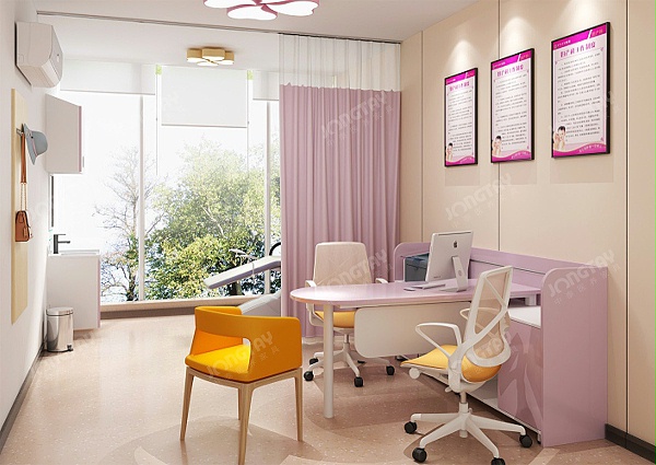 妇科诊室家具粉红色方案